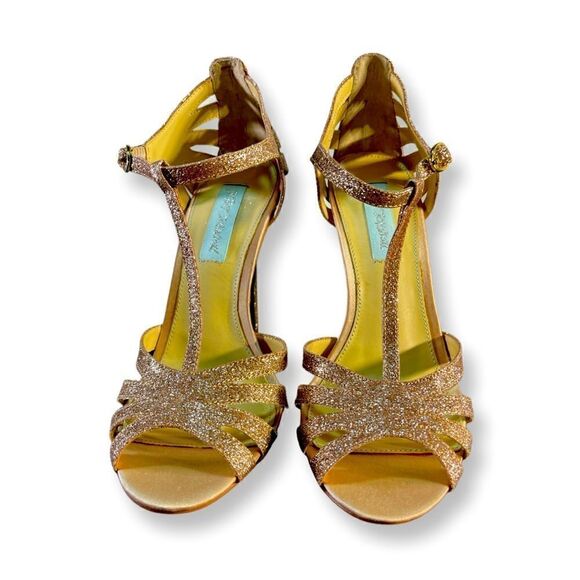 Betsey Johnson - Blue Bottom Champagne Heels - Picture 2 of 9